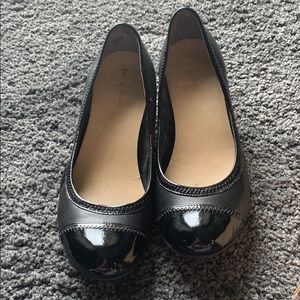 Cole Haan Nike, black leather wedges. Size 7.5